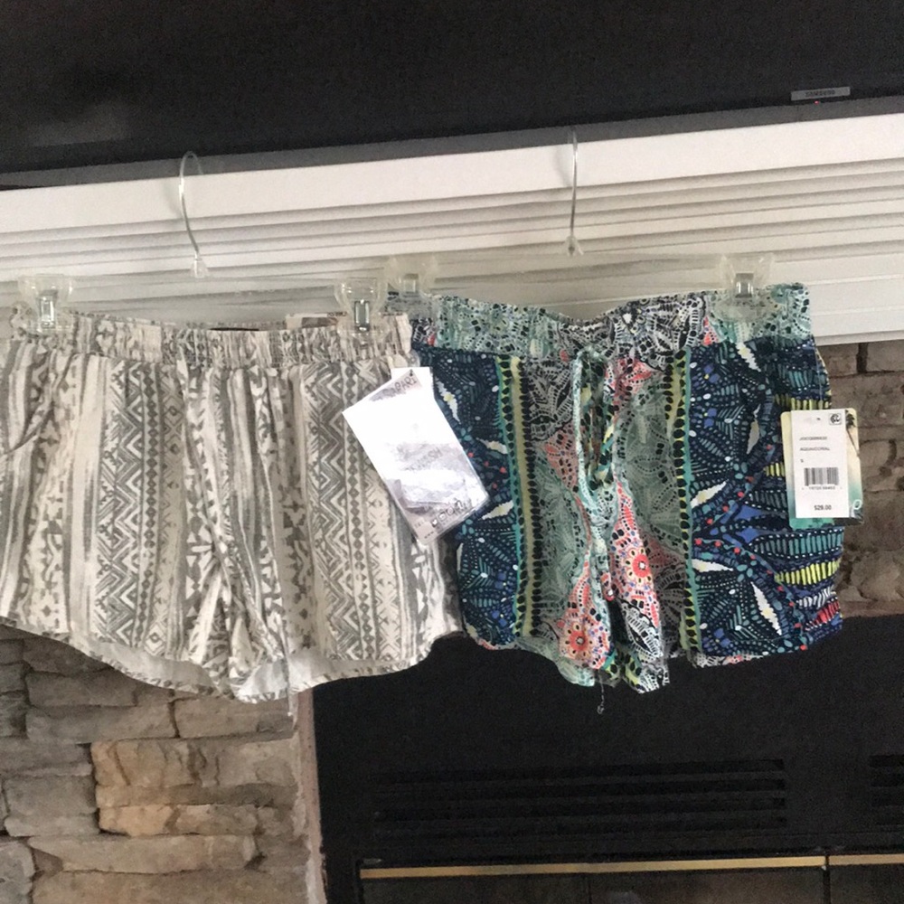 Lot of 2 Rewash boho linen blend n Bebop shorts